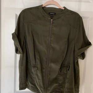 Torrid Short Sleeve Canvas Shirt